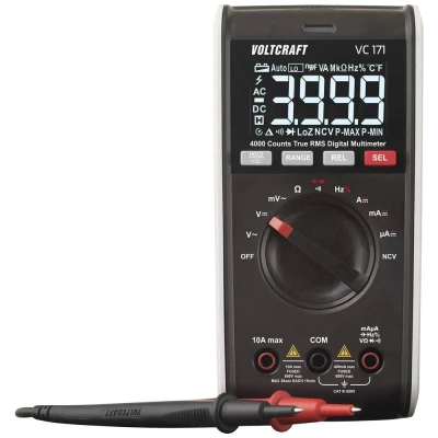 Afbeelding van VOLTCRAFT VC171 Multimeter Kalibratie (ISO) Digitaal CAT III 600 V Weergave (counts): 4000