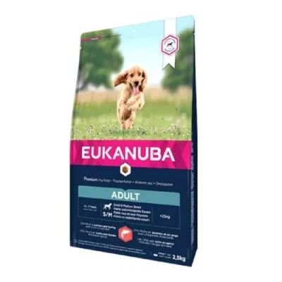 Afbeelding van Eukanuba Adult Small &amp; Medium Breed Zalm Hondenvoer 12 kg