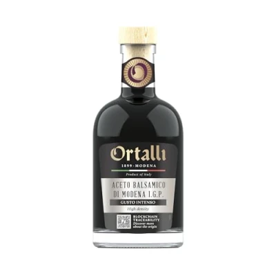 Afbeelding van Ortalli Balsamico azijn van Modena CLELIA (250 ml), fles dikke en romige balsamicoazijn, licht zure voor geavanceerde recepten