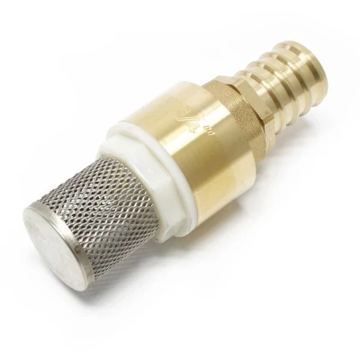Afbeelding van Messing voetklep met terugslagklep, zuigkorf van rvs, voor zuigslang DN20 26,16 mm (3/4&quot;)