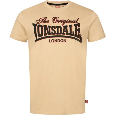 Afbeelding van Lonsdale Normale Passform Cotha Tshirt print, Heren, Maat: XL, Sand black red