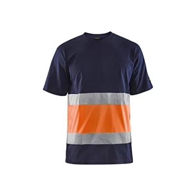Afbeelding van Blaklader T shirt High Vis 3387 1030 Marineblauw/Oranje XL