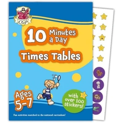 Afbeelding van CGP KS1 Activity Books and Cards 10 Minutes a Day Times Tables for Ages 5 7 (with reward stickers)