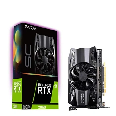 Image de EVGA GeForce RTX 2060 SC Carte graphique GF 6 Go GDDR6 PCIe 3.0 x16 DVI, HDMI, DisplayPort