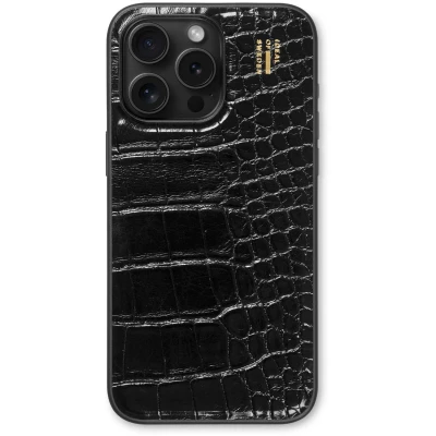 Afbeelding van iDeal of Sweden Hoesje Geschikt voor iPhone 14 Pro Max Vegan Leather Case zwart