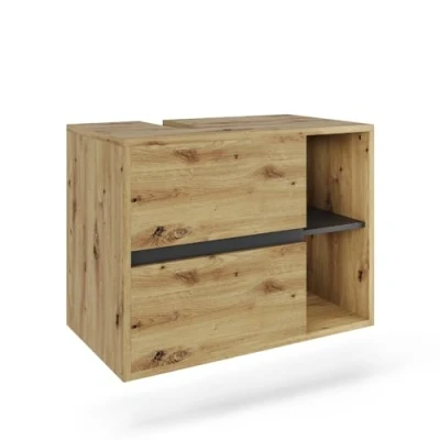 Afbeelding van Vicco ViolaWastafelonderkast 80 x 60 cm met 2 laden Artisanaal/grijs