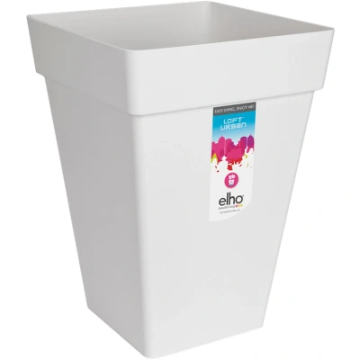 Afbeelding van Bloempot Loft urban vierkant hoog 37 wit elho