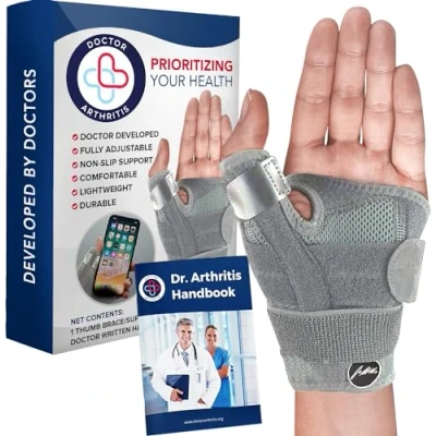 Afbeelding van Duimbrace ontwikkeld door een arts voor artritis, verstelbare duimspalk, rechts en links gebruik, Trigger Thumb Spica Splint Support, handstabilisator herstel van