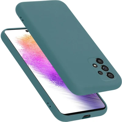 Afbeelding van Cadorabo Hoesje geschikt voor Samsung Galaxy A73 5G in LIQUID GROEN Beschermhoes gemaakt van flexibel TPU silicone Case Cover