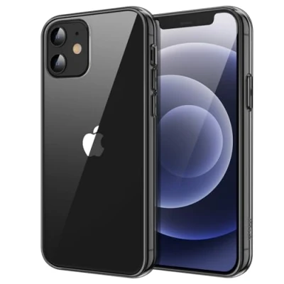 Afbeelding van JETech Beschermhoes voor iPhone 12 Mini 5,4 inch, transparante beschermhoes, schokbestendig, krasbestendig, zwart