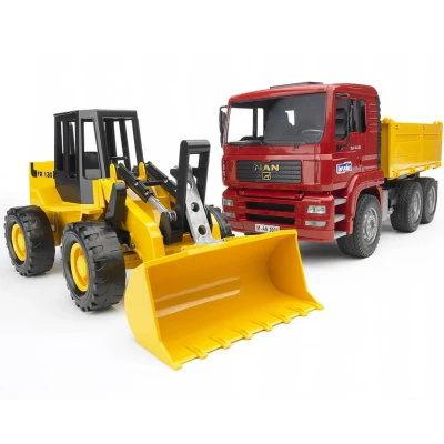 Afbeelding van Bruder MAN Kiepwagen en shovel FR 130