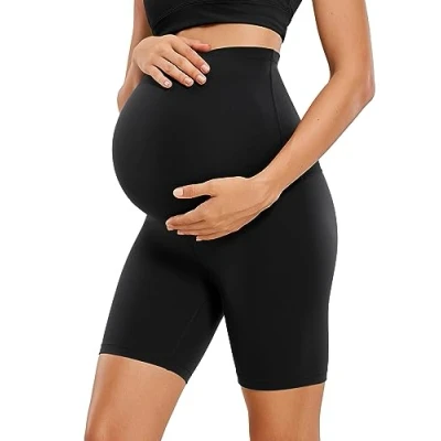 Afbeelding van CRZ YOGA Butterluxe Zwangerschapsbermuda voor dames, yoga, 10/15 cm, zwart.