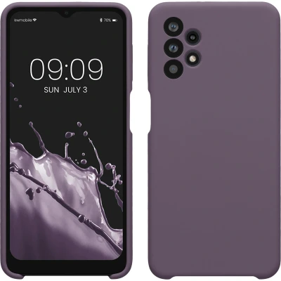 Afbeelding van kwmobile telefoonhoesje geschikt voor Samsung Galaxy A32 5G Hoesje met siliconen coating Smartphone case in Bleke iris