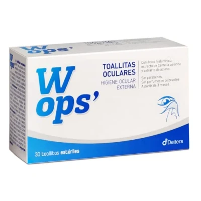 Afbeelding van DEITERS WOPS&#039; Oogdoekjes, voor ogen en oogleden, hydraterend glijmiddel, reinigend, ontstekingsremmend, 30 stuks