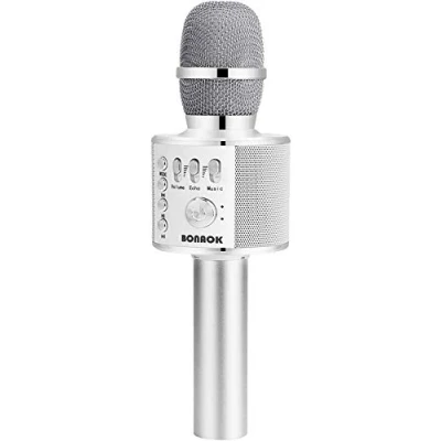 Afbeelding van BONAOK draadloze karaoke microfoon, bluetooth, speler, mini recorder, kinderen, familiefeest, voor smartapparaat, Android/iOS