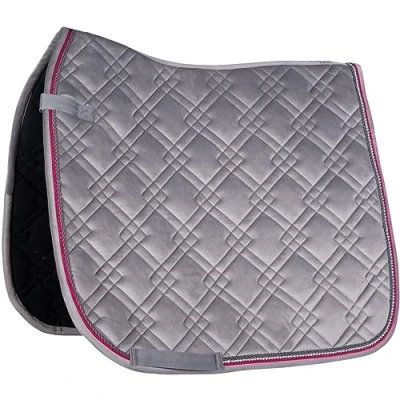 Afbeelding van HKM Zadeldekje Berry Dressuur Donkergrijs Full