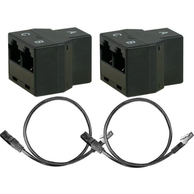 Afbeelding van RJ45 koppelstuk ProCable (Internet verdubbelaar, Cat5e U/UTP, Ziggo geschikt)