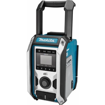 Afbeelding van Makita DMR115 Bouwradio FM DAB/DAB+ en Bluetooth USB Equalizer Woofer 6 Voorkeuze Standen Gereedschap Blauw Storingsvrij