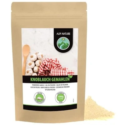 Afbeelding van Knoflookpoeder (1 kg, 2,2 lb), gemalen knoflook, 100% natuurlijk uit licht gedroogde zonder toevoegingen, veganistisch