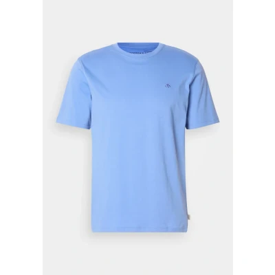 Afbeelding van Scotch &amp; Soda Seasonal CORE Regular FIT LOGO Tshirt basic, Heren, Maat: Small, Blue bonnet