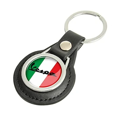 Afbeelding van JDDRCASE Motorfiets sleutelhanger compatibel met Piaggio Vespa Primavera Sprint GTS GTV 50 150 300 etc (kleur: D patroon, maat: 43 mm)
