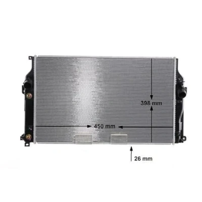 Afbeelding van MAHLE ORIGINAL CR 2271 000S Radiateur 670 411 26 Koelribben gesoldeerd TOYOTA: RAV4 IV Off Road