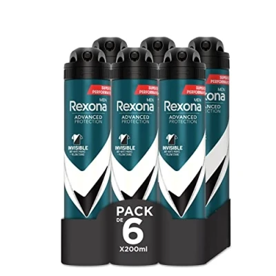 Afbeelding van 6x Rexona 200ml deo spray men protection invisible