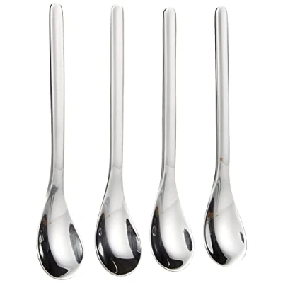 Afbeelding van Villeroy &amp; Boch Coffee Passion Set van 4 espressolepels roestvrij staal 18/10, vaatwasmachinebestendig, 10 cm, 11 cm x 300 2 zilverkleurig