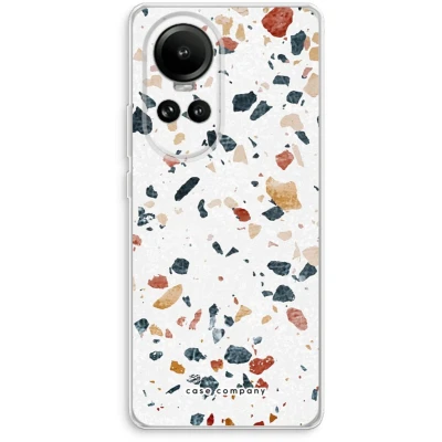 Afbeelding van Case Company® hoesje geschikt voor Oppo Reno 10 Terrazzo N4 Soft Cover Telefoonhoesje Bescherming aan alle Kanten en Schermrand
