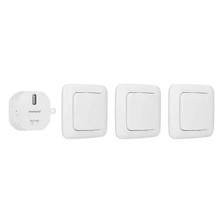 Afbeelding van Smartwares SH4 99567 Slaapkamer Schakelset Plug &amp; Connect 1 Inbouwstekker 3 Wandschakelaars