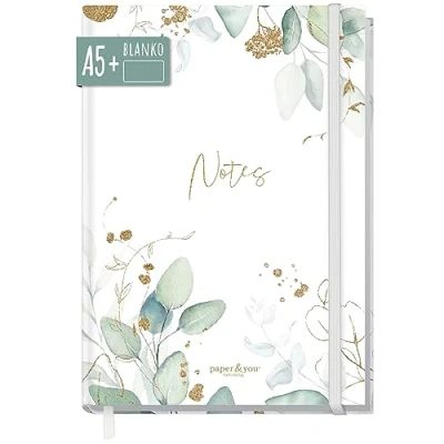 Afbeelding van Trendstuff by Häfft notitieboek, A5+, met elastiek, bladgoud, 156 pagina&#039;s, 78 vellen, als bullet, schetsboek, dagboek, duurzaam en klimaatneutraal