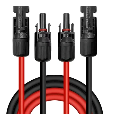 Afbeelding van IJIAMY zonnekabel 4 mm²/6 mm², verlengkabel 1/2/3/5 m, (rood/zwart mm² 3 m)
