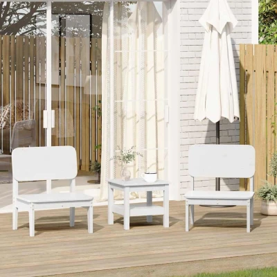 Afbeelding van vidaXL Tuinstoelen 2 st 60x52,5x72 cm massief grenenhout wit