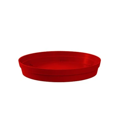 Afbeelding van Bloempot kunststof onderschaal Toscane rood D15 cm Onderschalen/opvangschalen