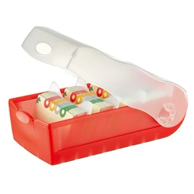 Afbeelding van HAN CROCO 997 617 Kaartenbox Doorschijnend, Rood Aantal kaarten (max.): 900 DIN A7 liggend Incl. 100 gelinieerd