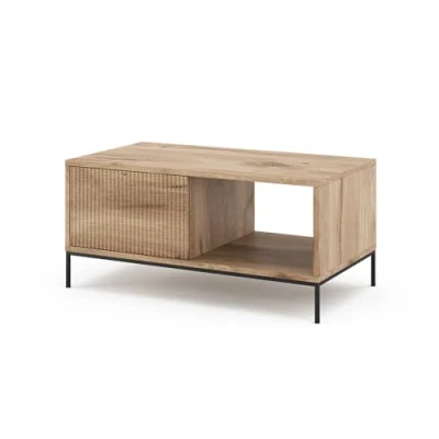 Afbeelding van Vicco Salontafel Eliza, Viking Eik, 90 x 45 cm met één lade