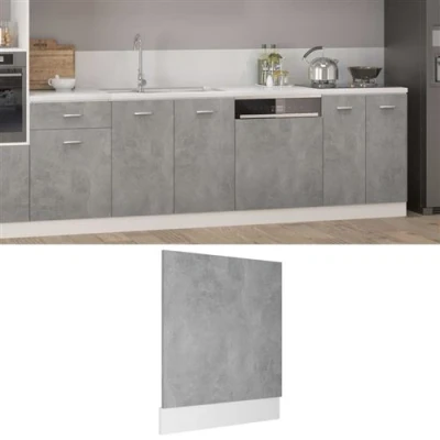 Image de vidaXL Panneau de lave vaisselle Gris béton Bois d&#039;ingénierie