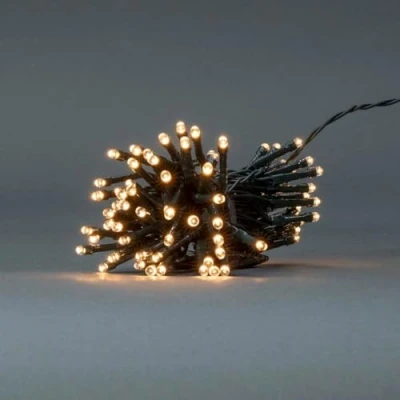 Afbeelding van Nedis Kerstverlichting Koord 96 LED&#039;s Warm Wit 7.20 m Licht effecten: 7 Binnen &amp; Buiten Batterij Gevoed