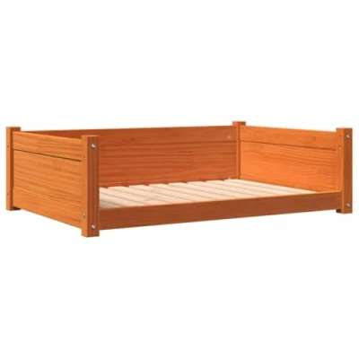 Afbeelding van vidaXL Hondenmand 95,5x65,5x28 cm massief grenenhout wasbruin
