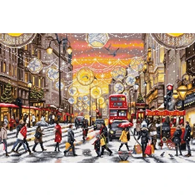 Afbeelding van Christmas Shopping Kerst Boodschappen Aida Luca S Borduurpakket BU5007