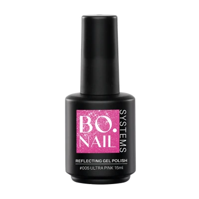 Afbeelding van BO.NAIL SYSTEMS BO Reflecting Gel Polish #005 Ultra Pink (15ml) Roze
