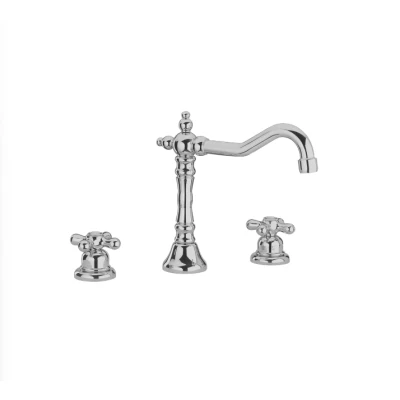 Afbeelding van Huber Croisette 3 gats Wastafelmengkraan Chroom CS00106021