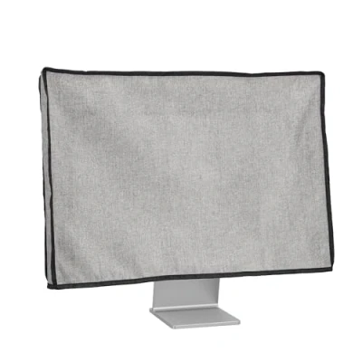 Afbeelding van kwmobile beschermhoes Monitor geschikt voor 31 32&quot; Computerscherm cover van linnen Computer accessoires PC scherm hoes in lichtgrijs