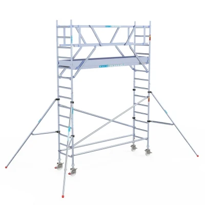 Afbeelding van Rolsteiger 0.75x3.05x5.20m houten platformen incl. dubbele voorloopleuningen
