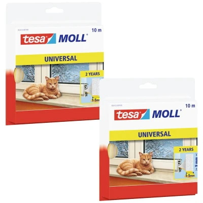 Afbeelding van tesa UNIVERSAL 05412 00500 00 Afdichtingstape Wit (l x b) 10 m 9 mm 2 stuk(s)