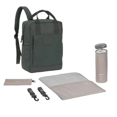 Afbeelding van Lässig Luiertas Rugzak Gre Vividal Backpack Dark Olive Donkergroen