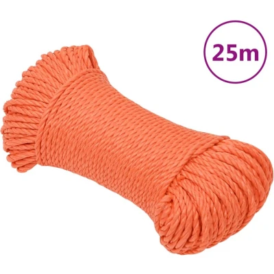 Afbeelding van Werktouw 8 mm 25 m polypropeen oranje