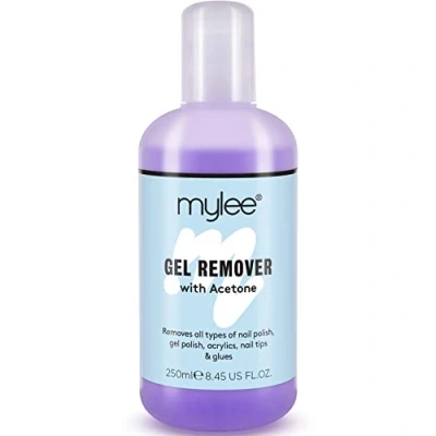 Image de Dissolvant à L&#039;Acétone pour Ongles Mylee 250 ml Nettoyant professionnel de vernis et gel UV LED Manucure pédicure