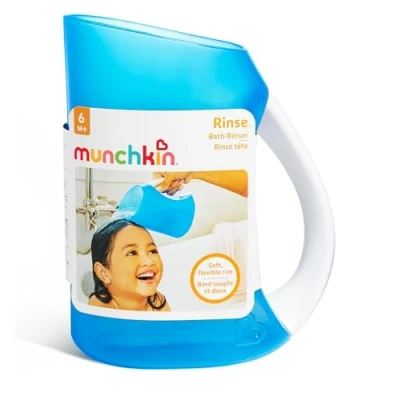 Afbeelding van Munchkin Haarwasbeker met zachte rand voor baby&#039;s en peuters praktische handgreep, onmisbaar badaccessoire kinderen