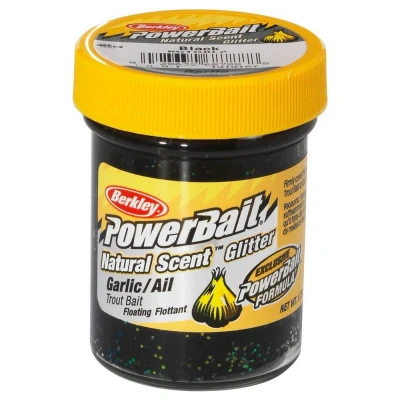 Afbeelding van Powerbait EU NTGL Trout Bait Garlic Kleur : Black Glitter